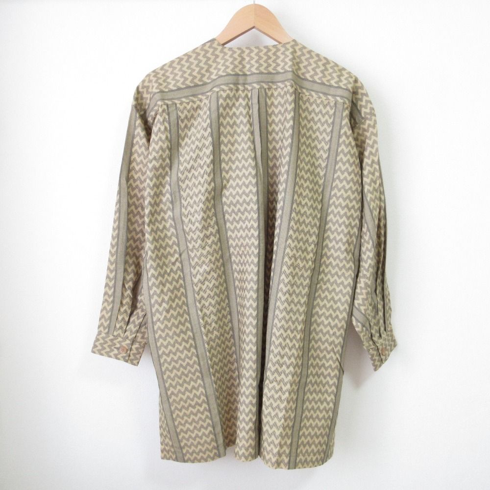 ⭐️筆タグイッセイミヤケベージュブラウス極美品⭐️ 良品 ISSEY MIYAKE イッセイミヤケ 筆タグ ヴィンテージ ノースリーブ