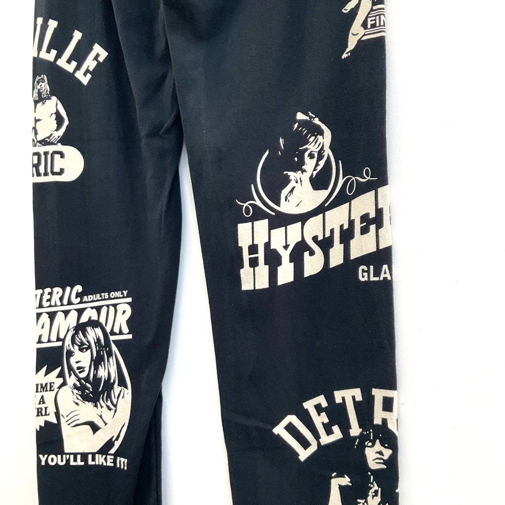 HYSTERIC GLAMOUR ヒステリックグラマー プリント レギンス 黒 ...
