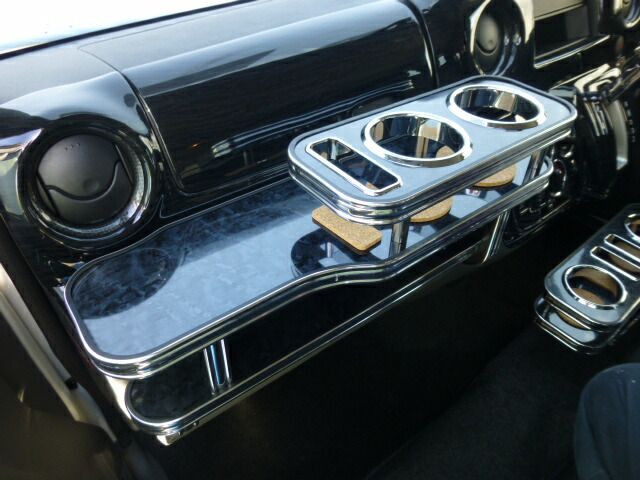 フロントテーブル レザーブラック