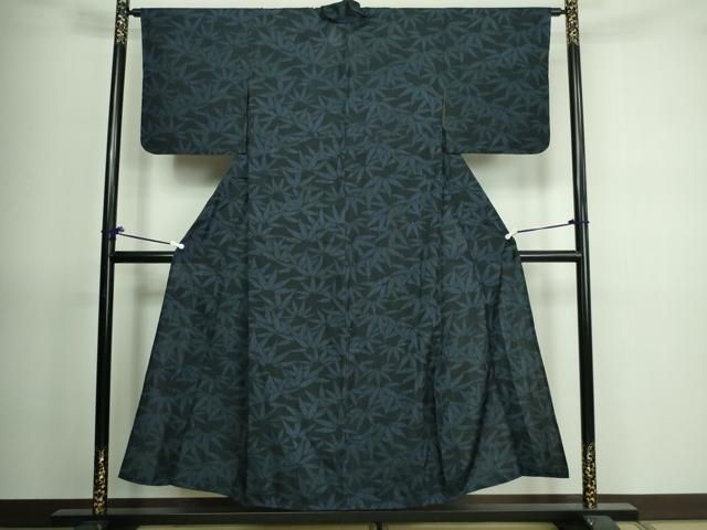 平和屋着物▽上質な紬 単衣 霞文 松坂屋扱い 正絹 逸品 DAAS0534az