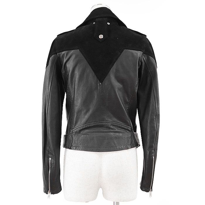 【美品】DIESEL ディーゼル ゴートレザー ライダースジャケット ブラック DIESEL 【並行輸入品】ディーゼル ダブルライダースジャケット
