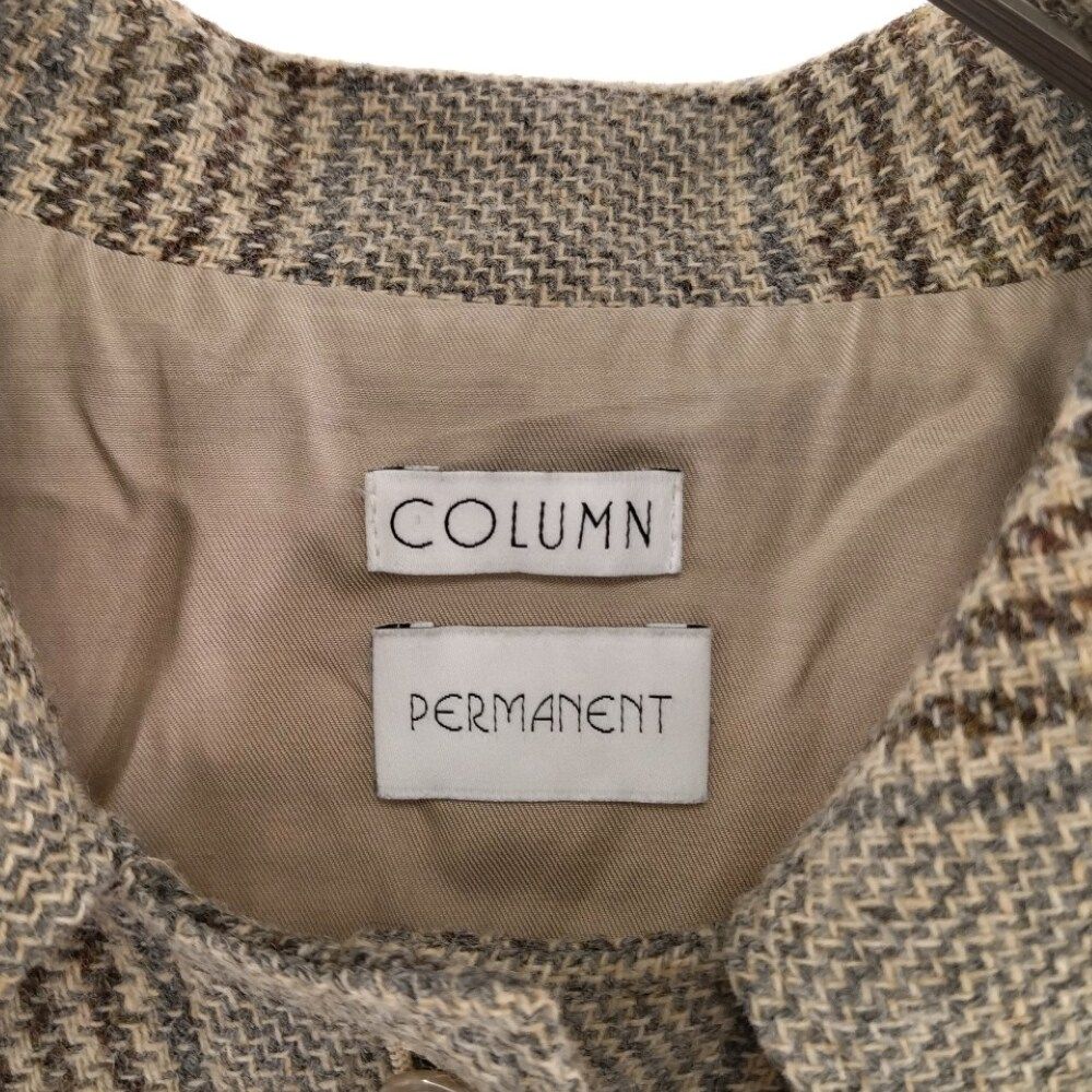 COLUMN (コラム) チェック柄オーバーサイズシャツ ライナー付 長袖