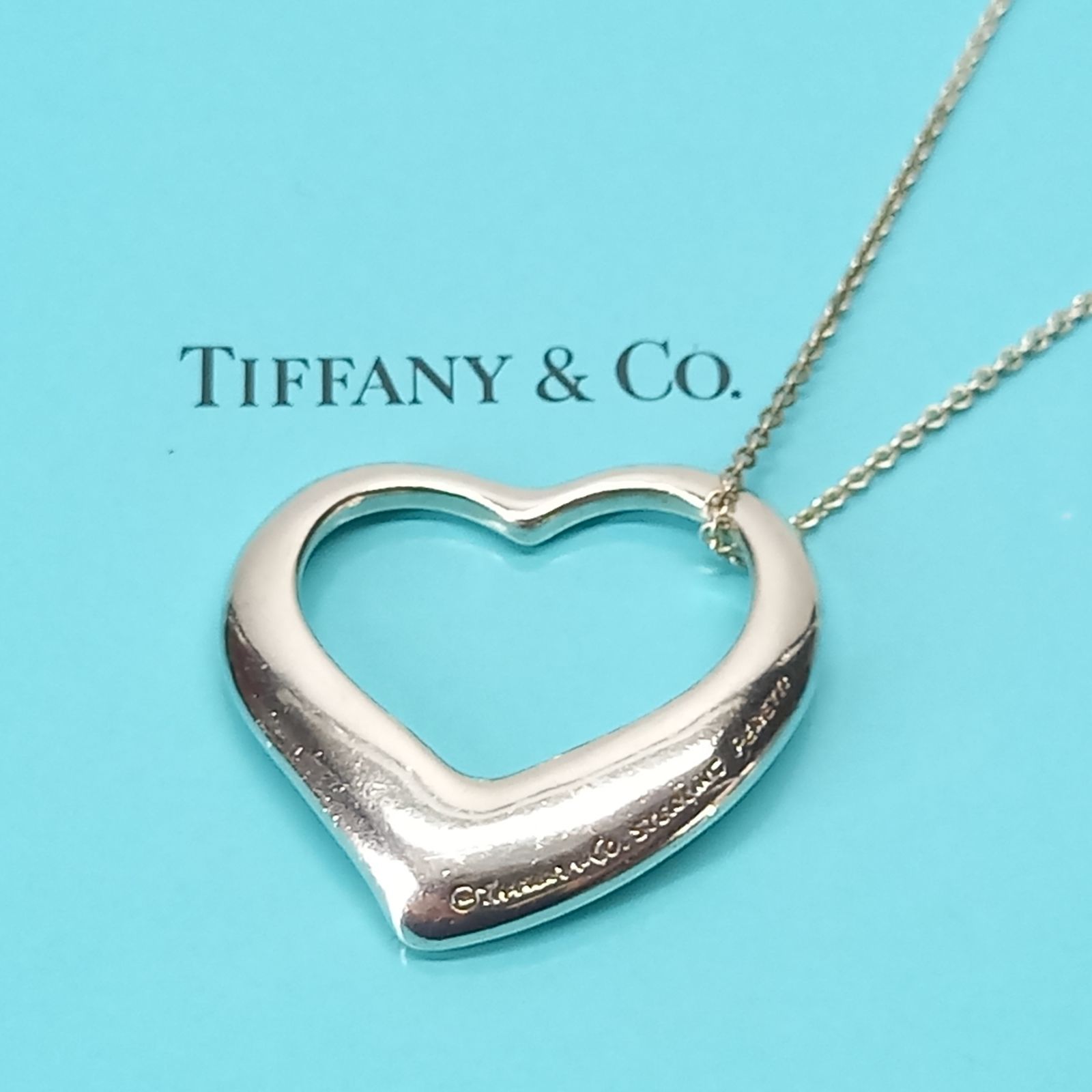 Tiffany & Co. ハートネックレス 925シルバー オープンハート