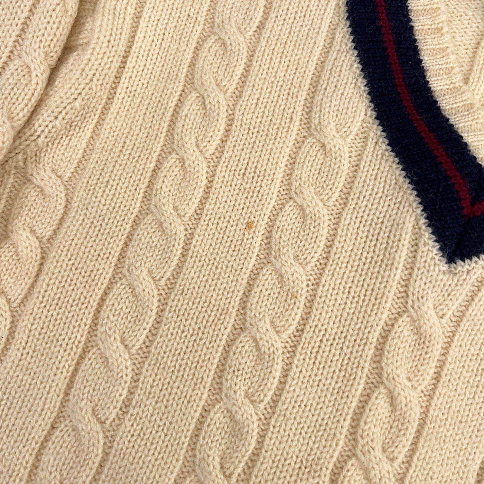 VAN JAV ヴァンヂャケット Vネック ケーブルニット セーター M