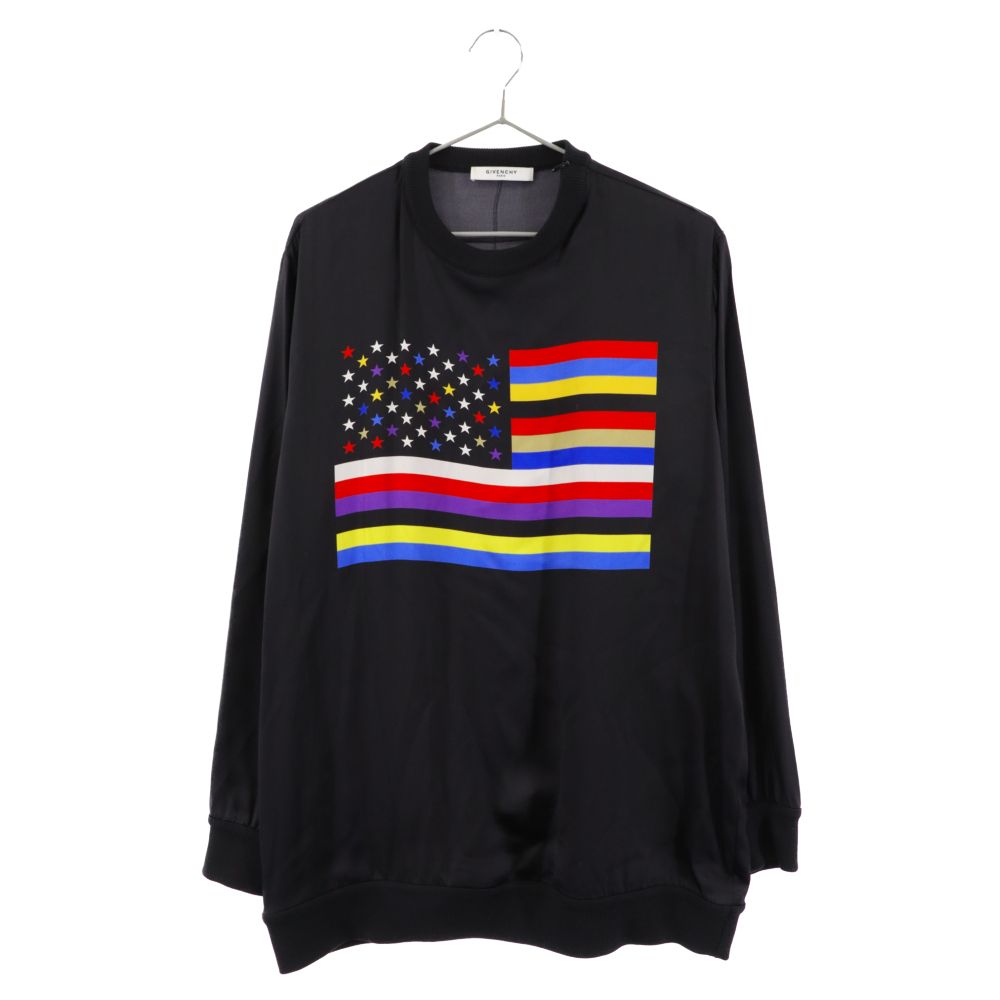 GIVENCHY (ジバンシィ) シルク アメリカンフラッグ クルーネック 長袖 
