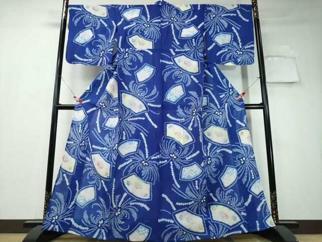 平和屋着物∴夏物 浴衣 有松鳴海絞り 草木花文 綿 逸品 CAAW1200ng