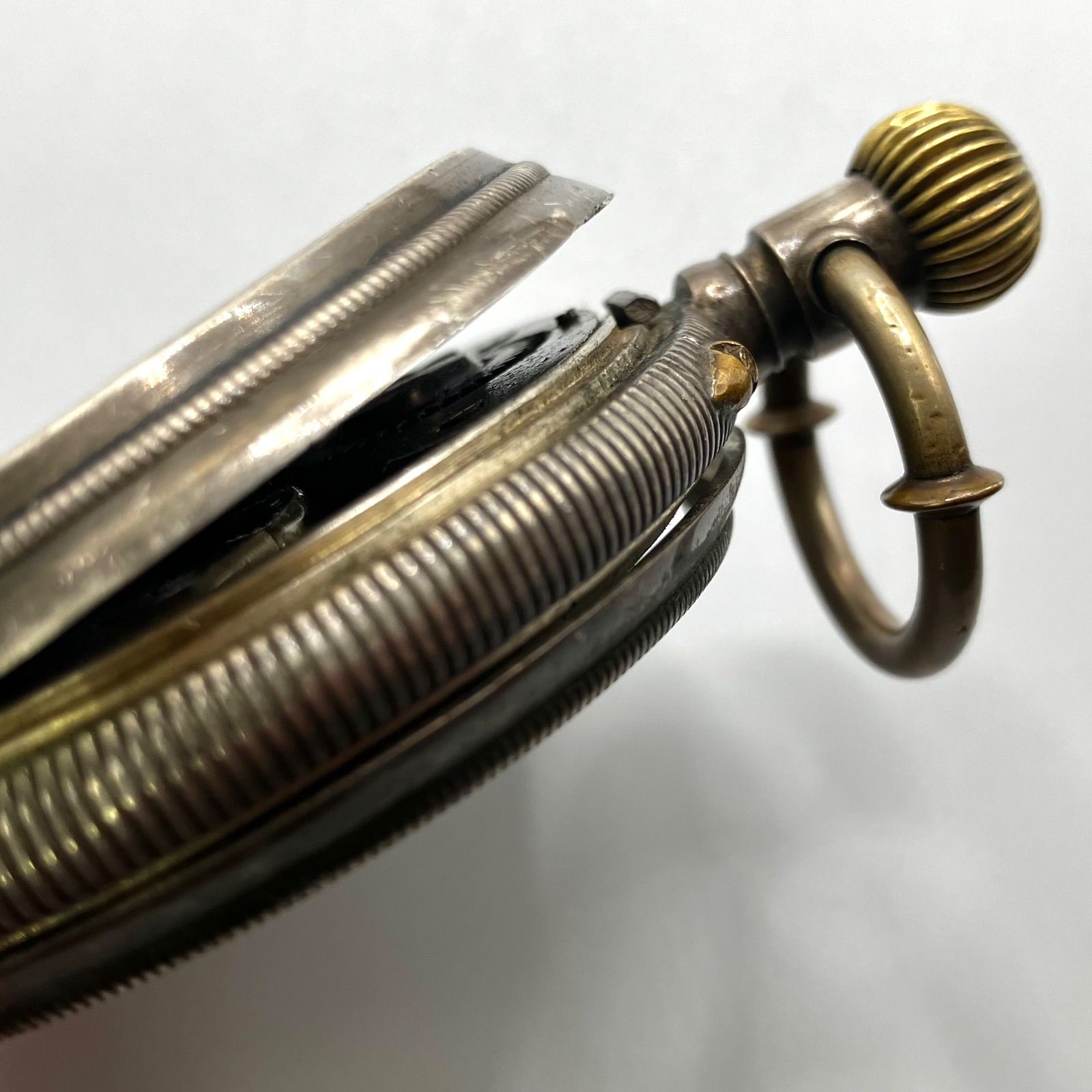 中古品・ジャンク品】JOHORE 懐中時計 手巻き 銀製 アンティーク