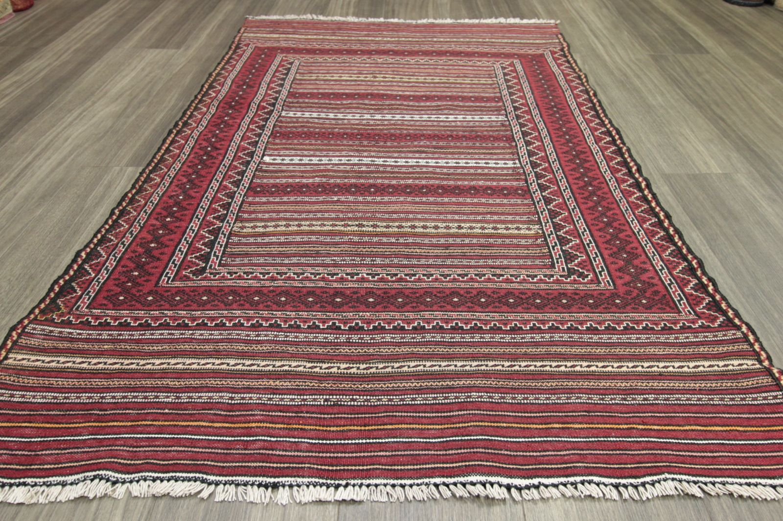 アフガントライバルラグ 手織りキリム ヴィンテージ 97x145cm ＃569