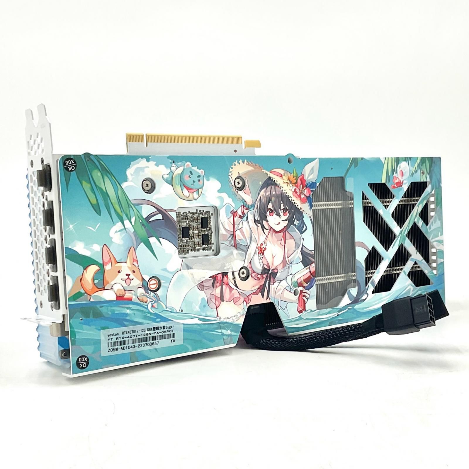 YESTON RTX4070Ti-12GB D6X櫻瞳水着Sugar 動作確認済 グラボ 【全額