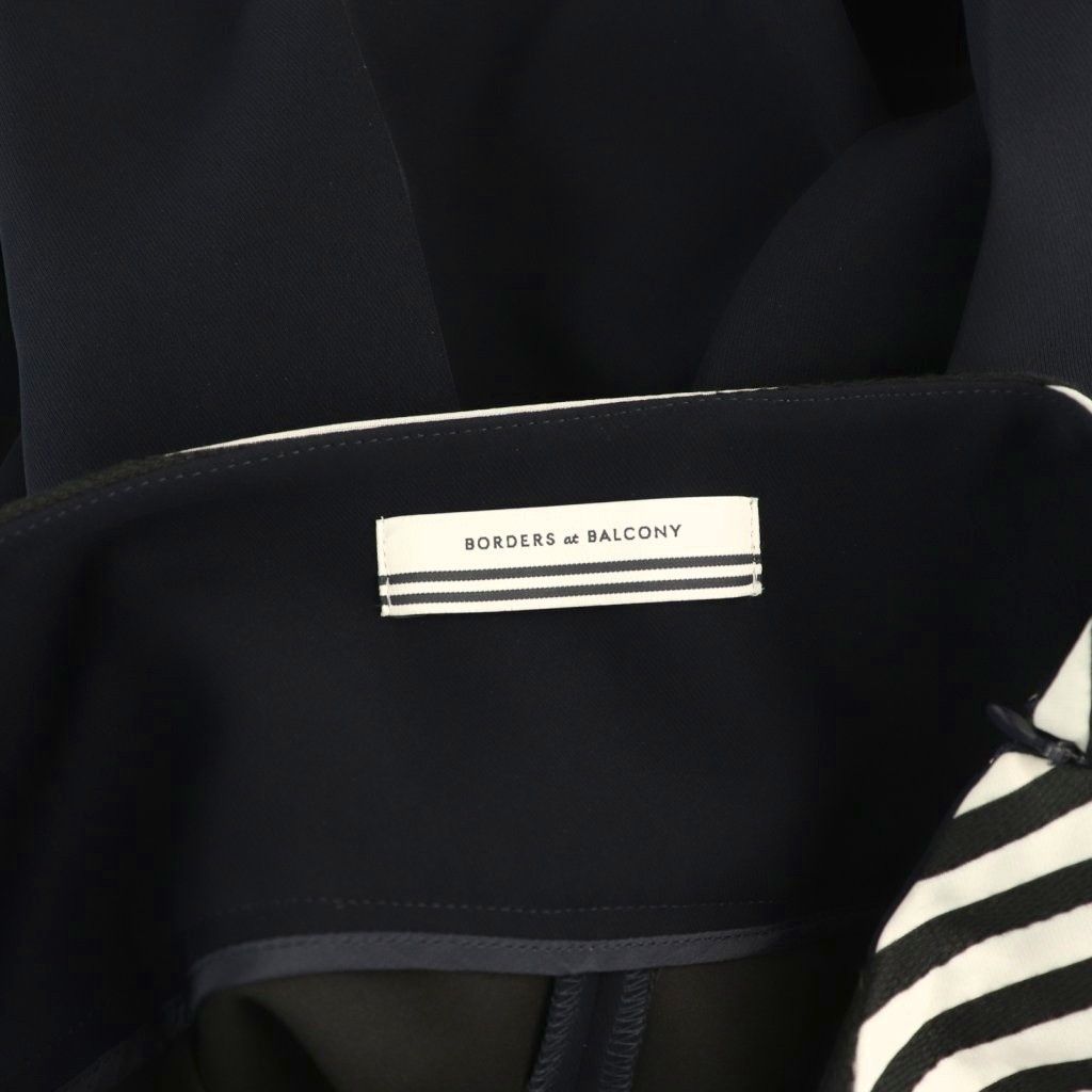 新品　BORDERS at BALCONY フレアパンツ　ネイビー ボーダーズアットバルコニー BORDERS at BALCONY フレアパンツ