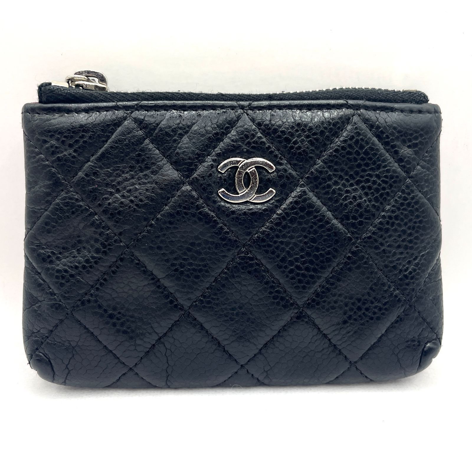 231】CHANEL シャネル キャビアスキン マトラッセ 小銭 コインケース 