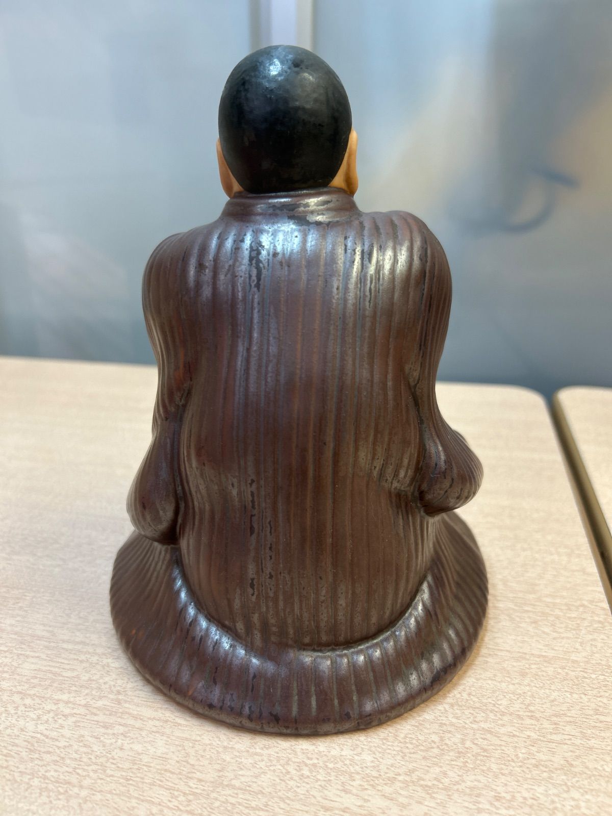 中古】仙台四郎 置物 座布団付き／縁起物／商売繁盛／開運アイテム