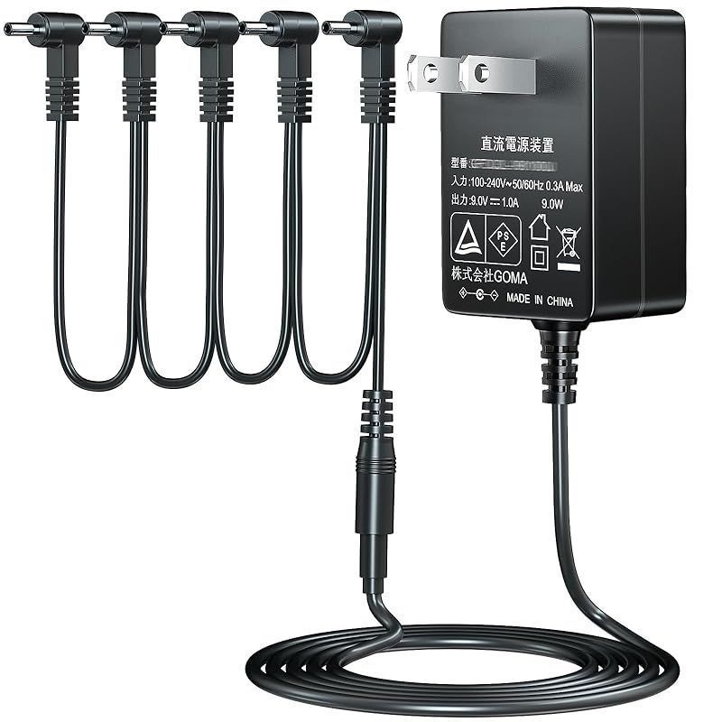 エフェクター電源 5チャンネル電源 9V DC 1A 1000mA パワー