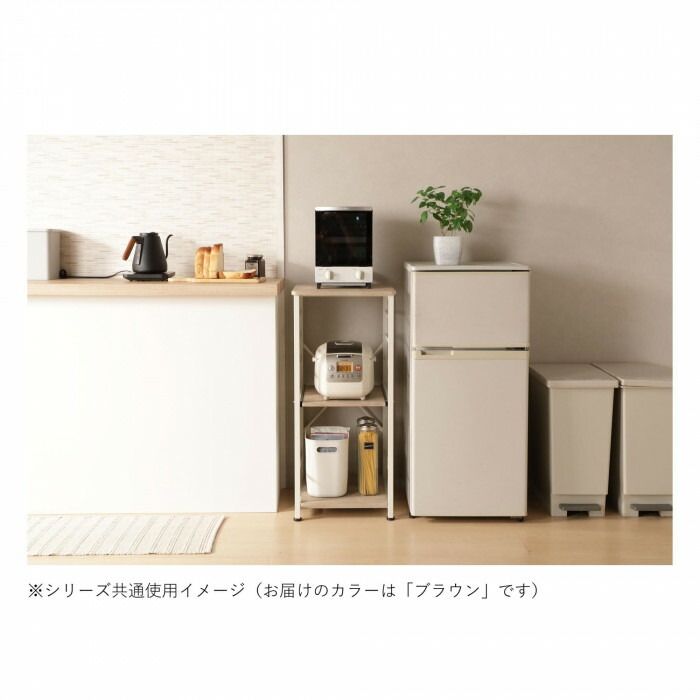 弘益(KOEKI) UTILITY ライクビンテージ スリムキッチンラック ブラウン 