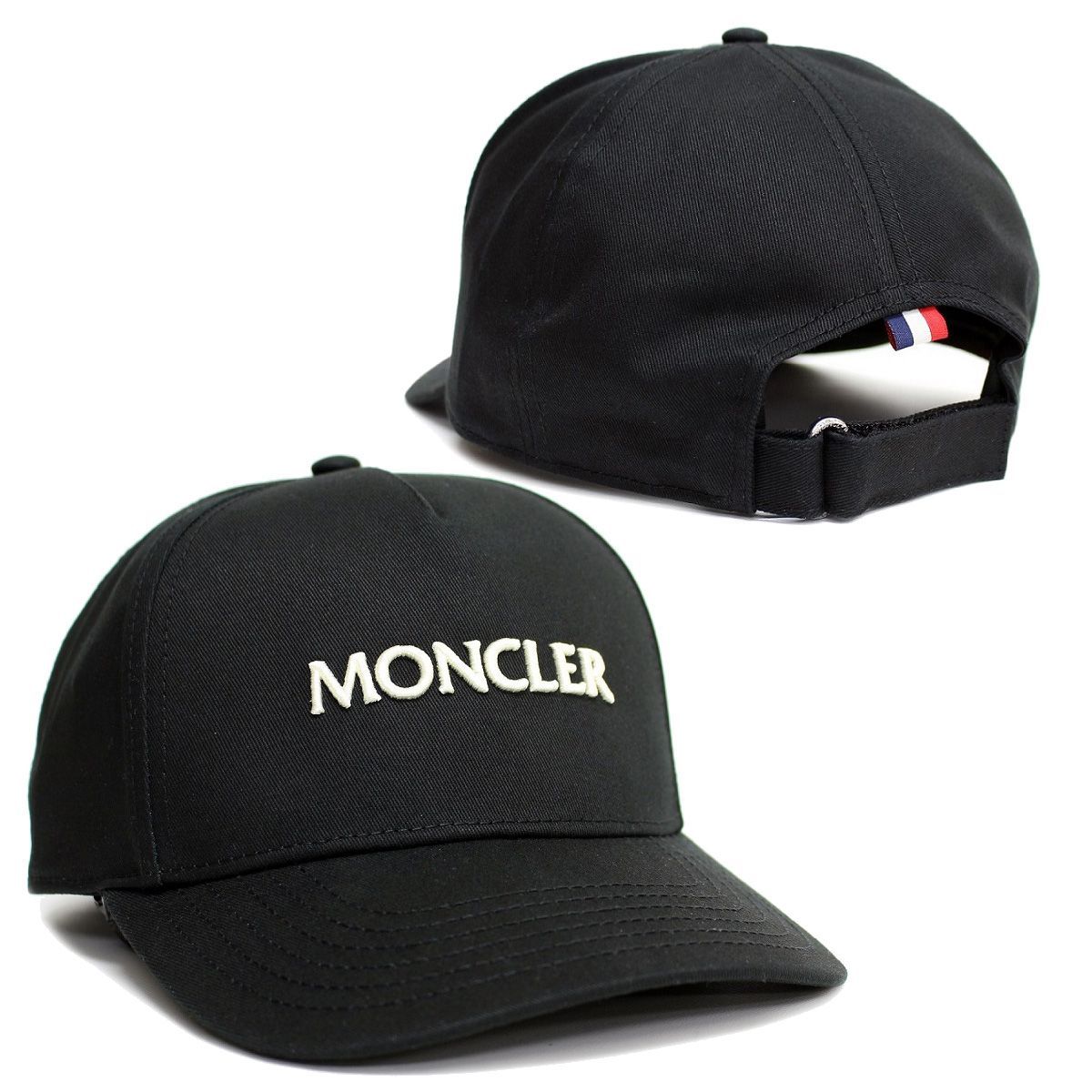 87 MONCLER モンクレール 3B00054 04863 ブラック ベースボールキャップ ロゴ 男女兼用