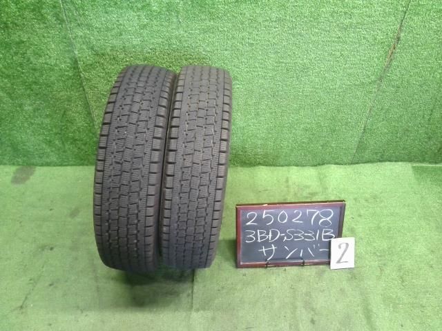 2 12インチ 冬 スタッドレス タイヤ2本 24年35周目 36週目 145 80R12 W300 ブリヂストン サンバー外し 250278