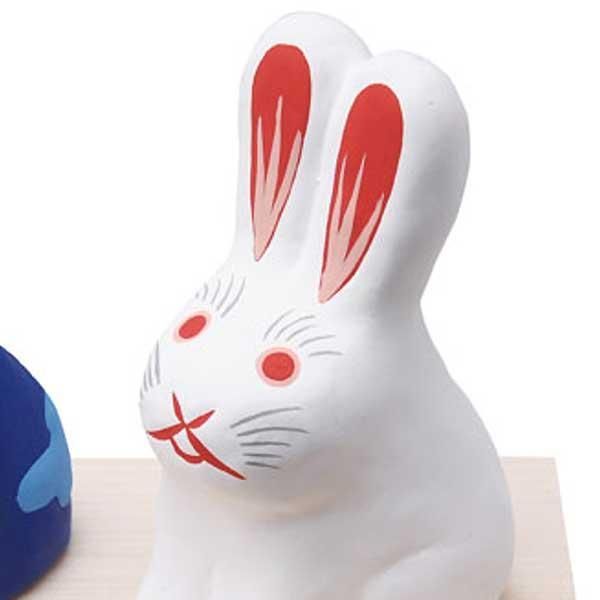 置物 月のうさぎ g122 ◎2個目～大幅値引き対象商品 ※陶器,開運招福