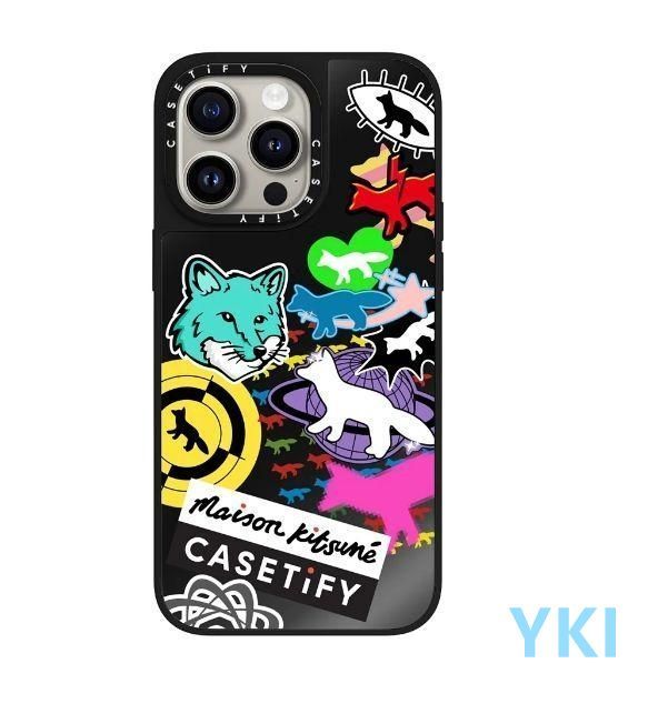 【新品未使用】CASETIFY Maison Kitsune Stickers caseキツネ