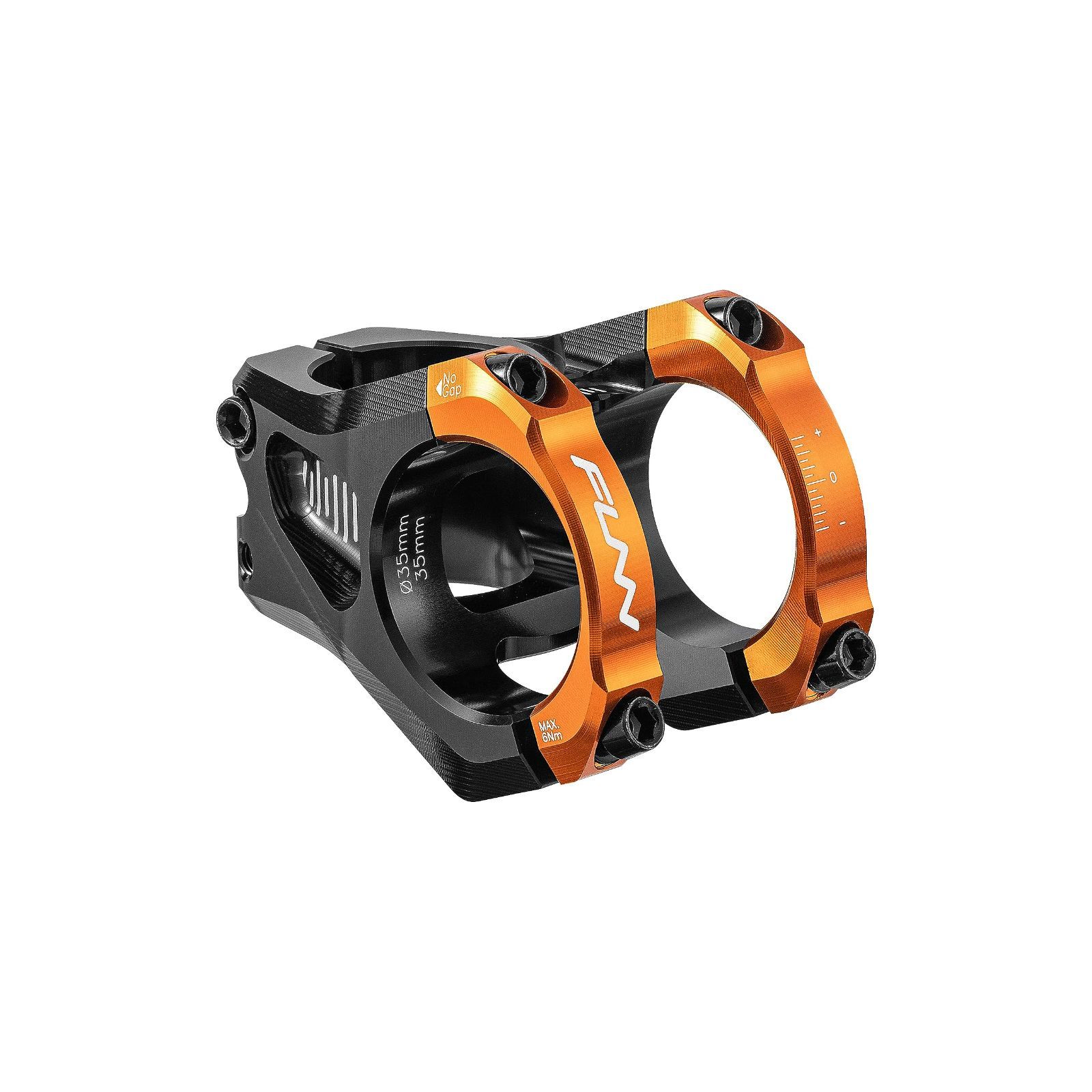 Funn イコライザー Equalizer バイクステム - ゼロライズ バークランプ35mm付き マウンテンバイクとBMXバイク用の0度アルミ自転車ステム