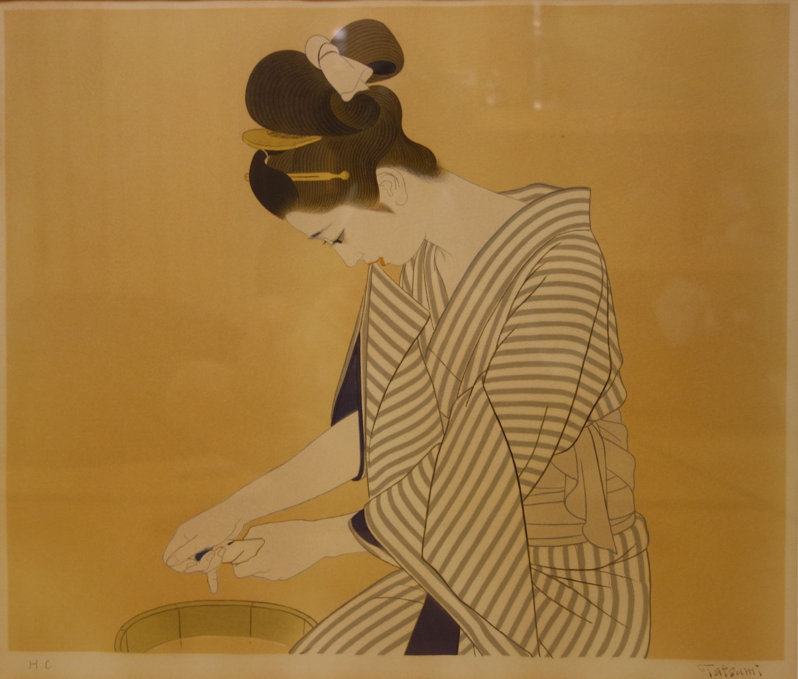 リトグラフ】志村立美 「湯あがり」 美人画