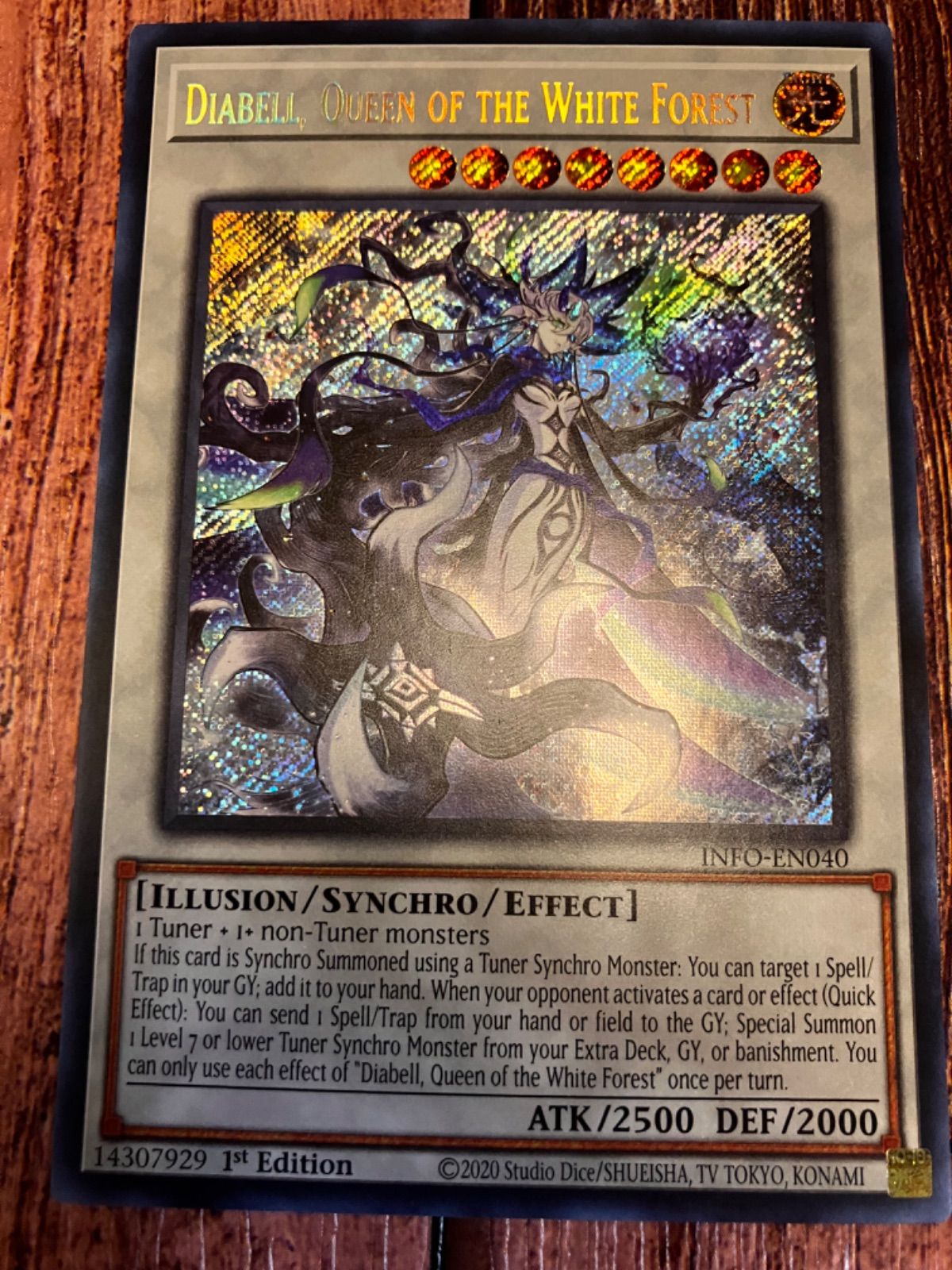 遊戯王 英語 白き森の妖魔ディアベル 渋く 1st INFO