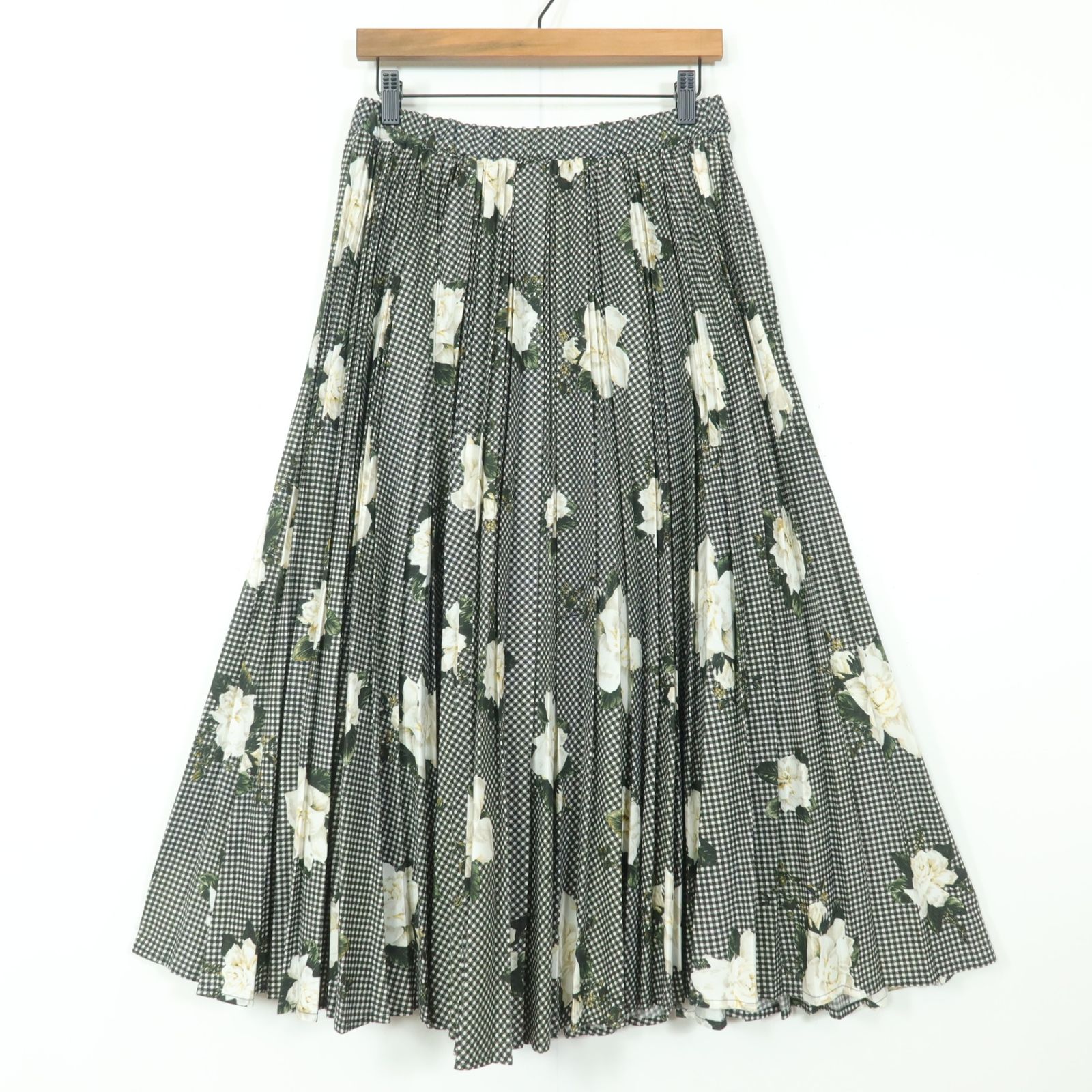 インゲボルグ スカート 美品】インゲボルグ☆カメリア&チェックpt♪プリーツスカート サイズ4