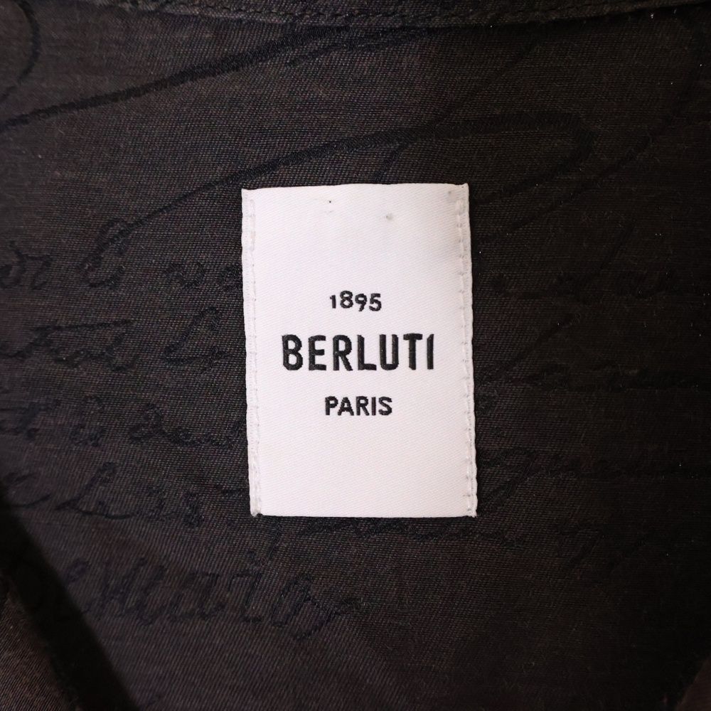*Berluti*シルクミックス カリグラフィモノグラム 半袖 シャツ Berluti*シルクミックス カリグラフィモノグラム 半袖 シャツ
