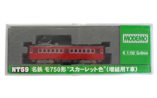 中古】鉄道模型 1/150 名鉄 モ750形 ”スカーレット色” 増結用T車