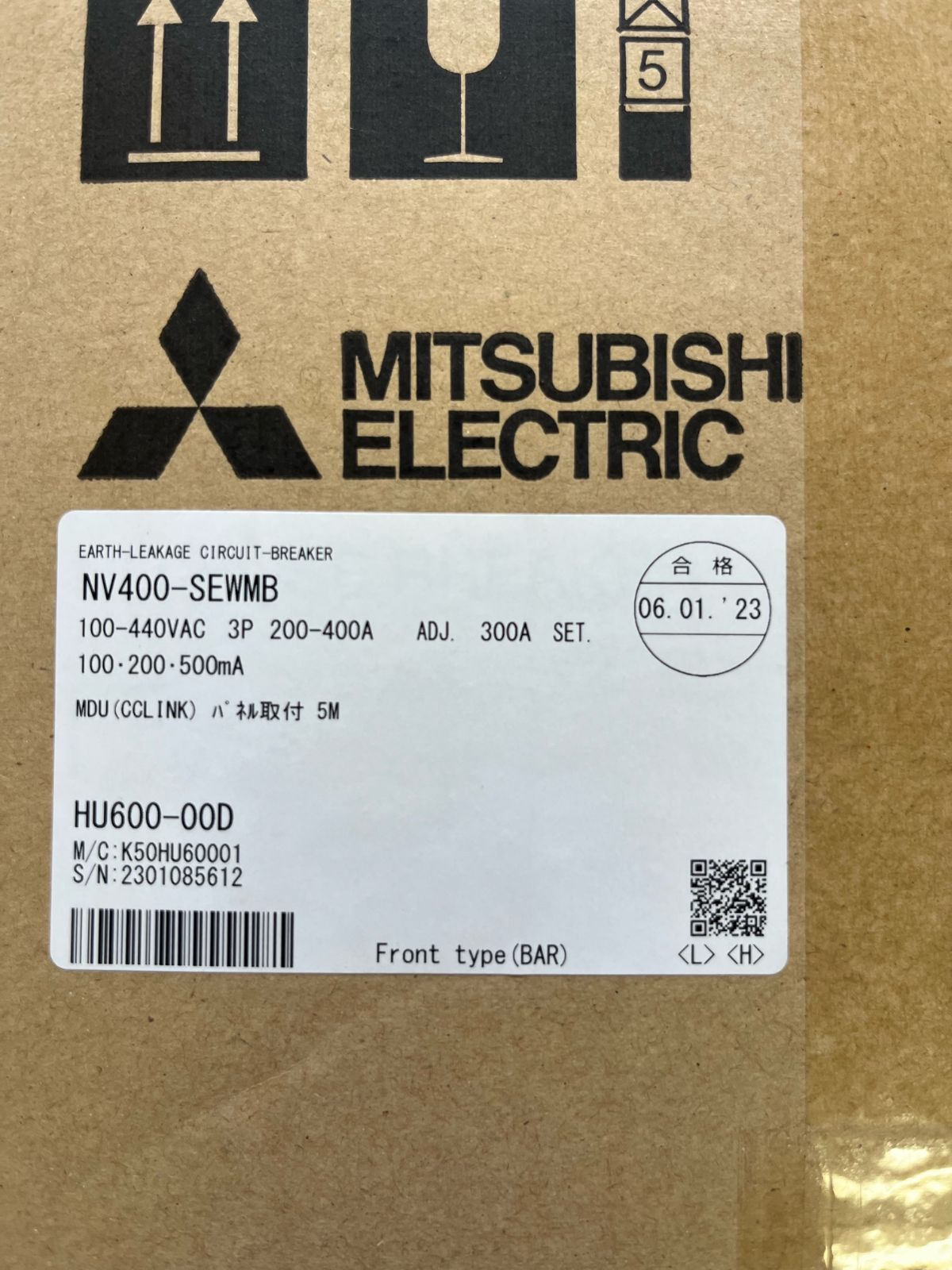 新品】三菱電機 MDUブレーカー NV400-SEWMB 3P 300A - TCM電材 - メルカリ