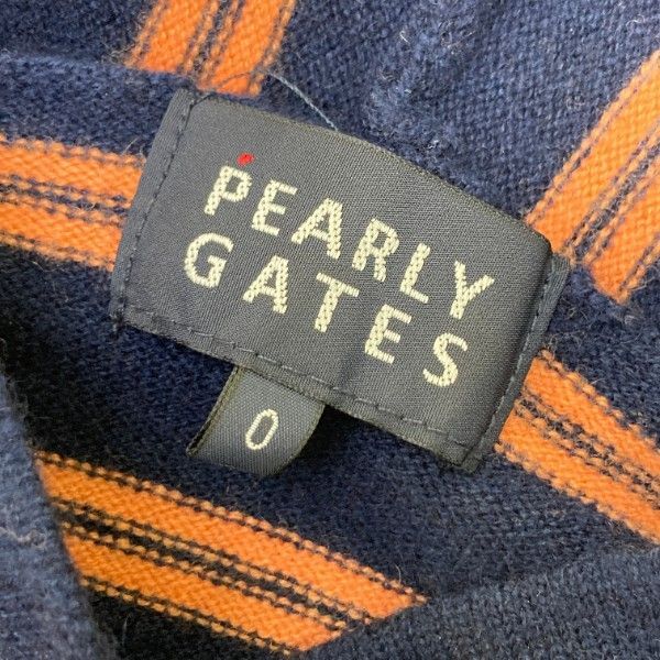 PEARLY GATES パーリーゲイツ カシミヤ混 ニットパーカー ワッペン