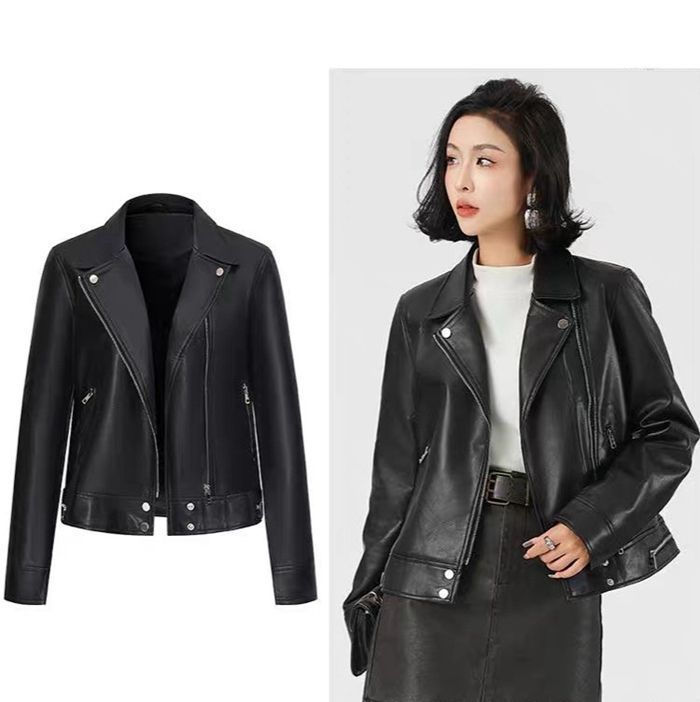 レザージャケット レディース ジャケット 長袖 PUコート ライダースジャケット 軽量 アウター コート バイクジャケット ショート丈 シンプル 合皮 着痩せ 秋冬 革コート 秋服 ギフト プレゼントhuabo07 DZ30