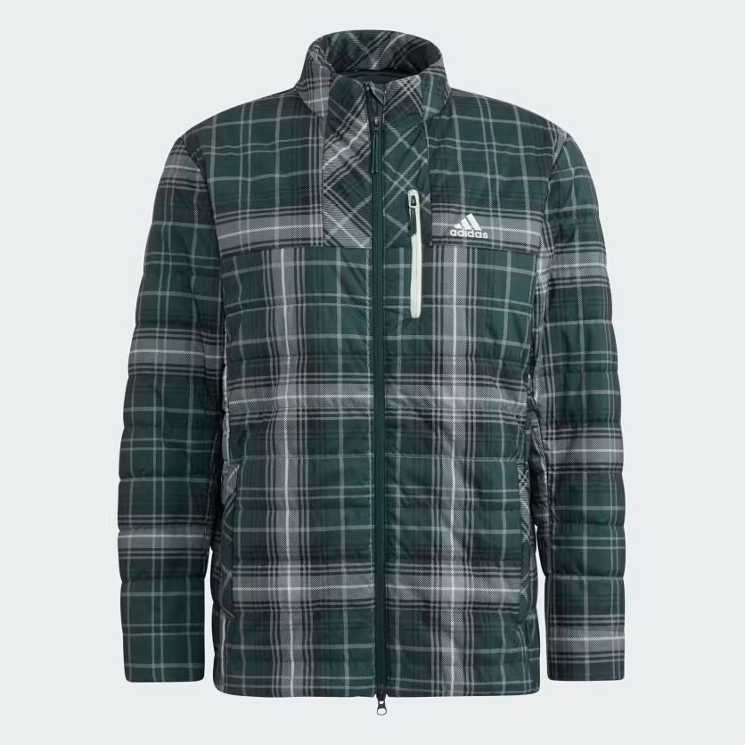 アディダス ゴルフ adidas GOLF 定価24200円 新品 メンズ 保温 タータンチェック 中綿 ジャケット Lサイズ [HG8218-L] 二 弐QWER