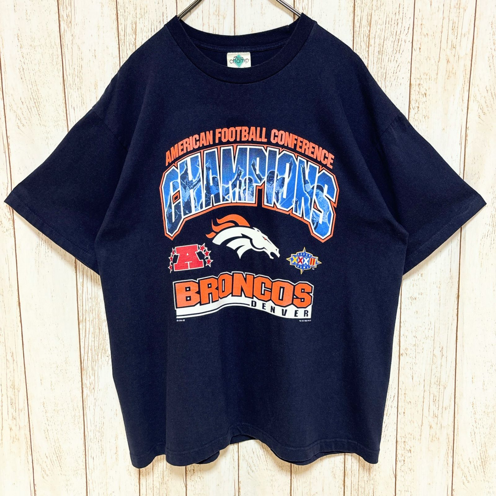 90s NFL Denver Broncos デンバー・ブロンコス プリント Tシャツ XL USA古着