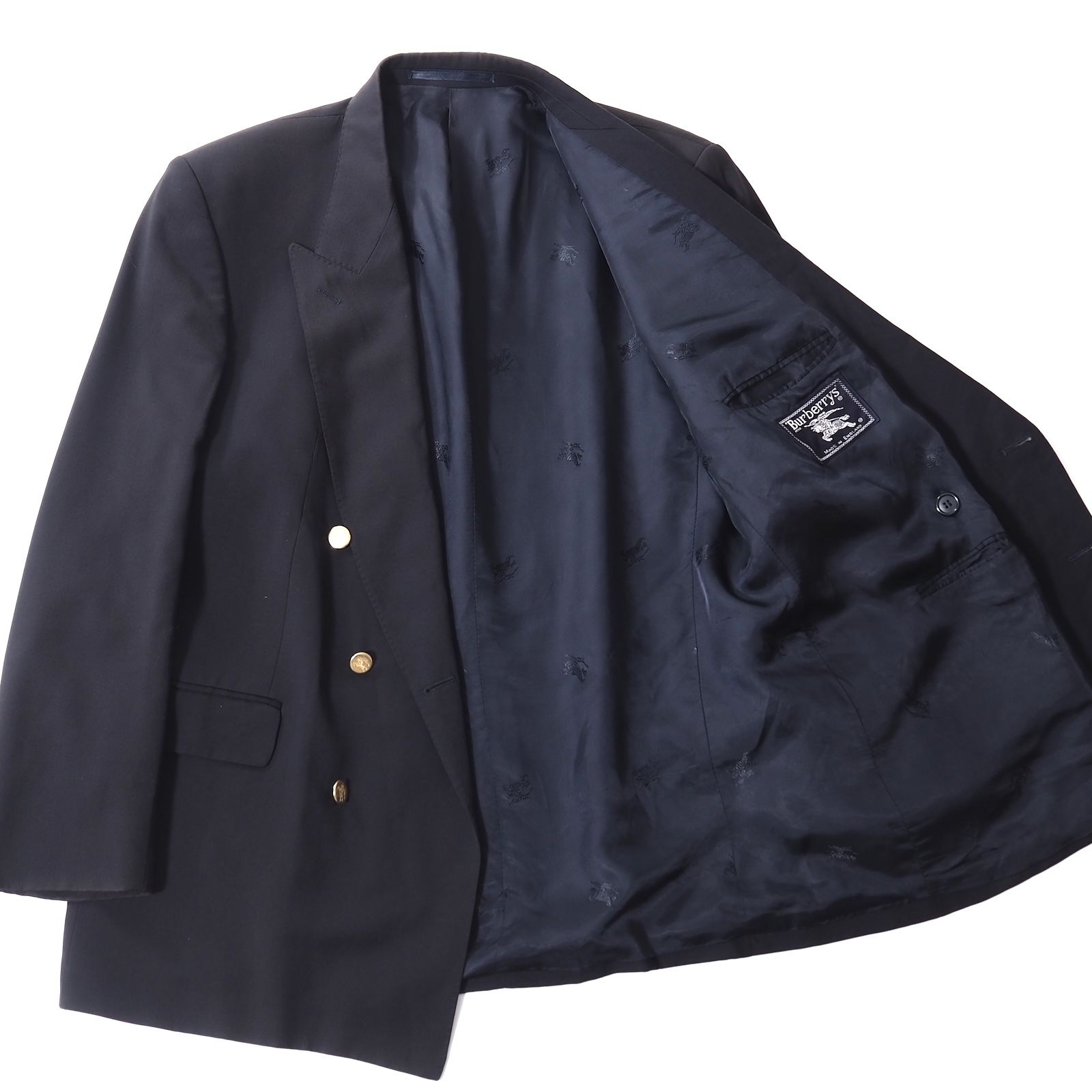 バーバリー Burberrys ウール 金ボタン ダブルブレスト ジャケット