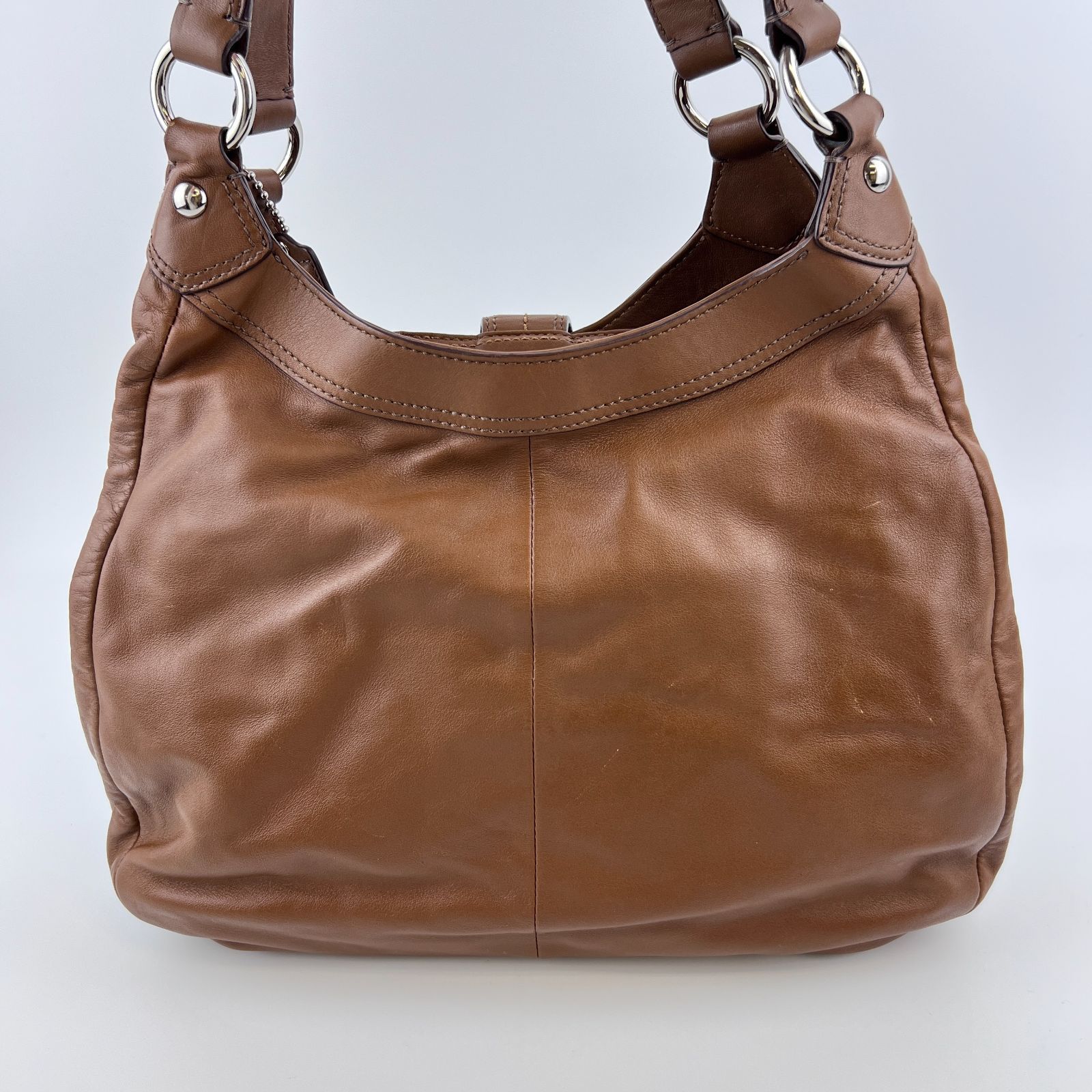 中古】COACH コーチ ハンドバッグ ショルダーバッグ レザー ブラウン 