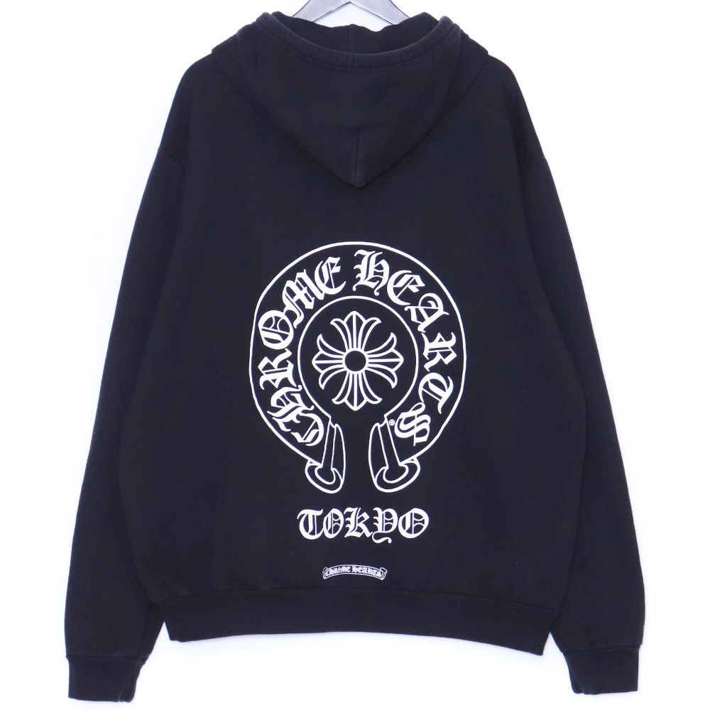 CHROME HEARTS ホースシュージップアップスウェットパーカー