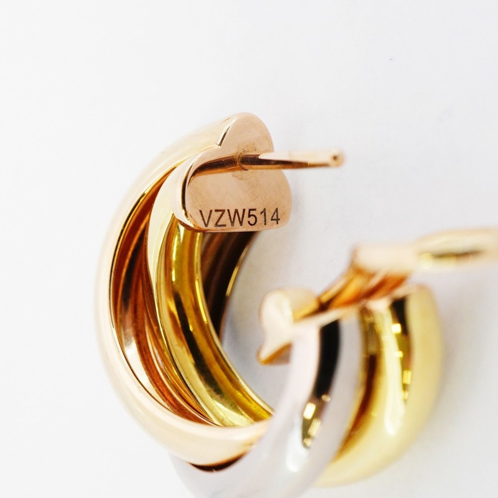 カルティエ　Cartier ピアス　18K YG カルティエ(Cartier) カルティエ ピアス トリニティ 18KYG