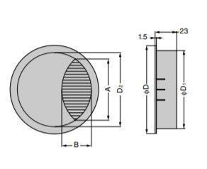 SUGATSUNE スガツネ工業 配線孔キャップ 2066型 210-032-200 2066-536 | LAMP 2066型 取付け カバー 配線 コード ケーブル 収納 整理 パソコンデスク テーブル テレビ台 ベッド 天板 オフィス おしゃれ 家具 イ