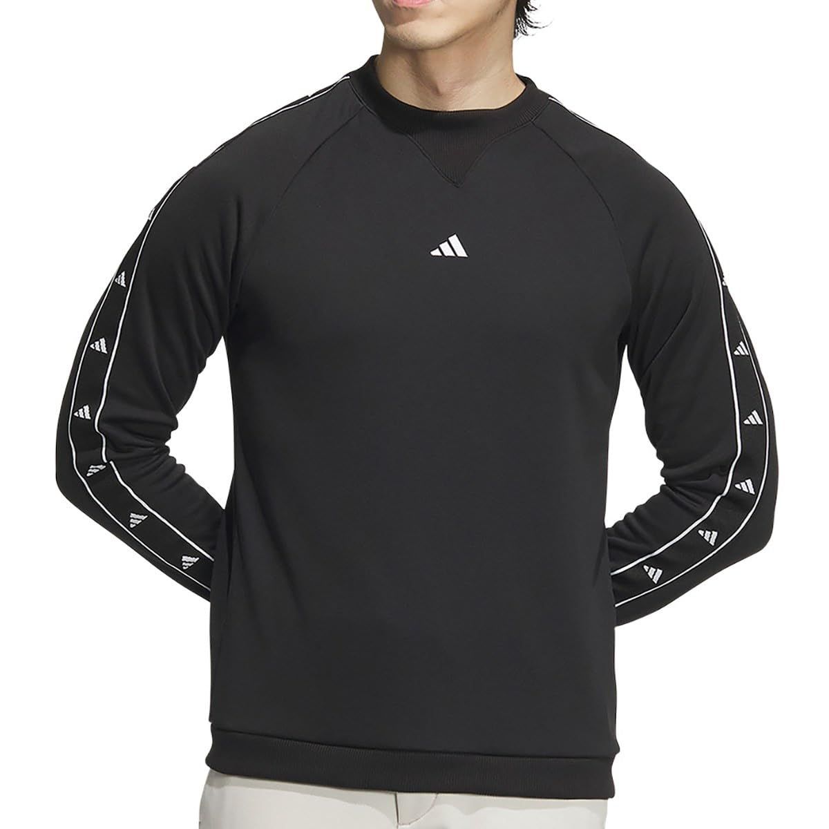 アディダスゴルフ ゴルフプルオーバー 保温 クルーネック プルオーバー 長袖フリース ブラック ブラック Free Size