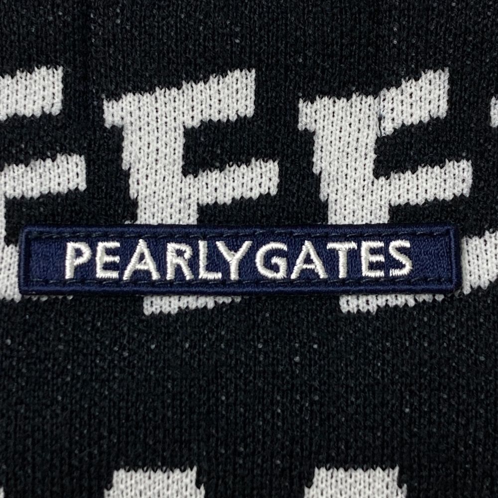 サイズ：1 PEARLY GATES パーリーゲイツ  裏地付 ニットセーター 総柄 ブラック系 [240101478055] ゴルフウェア レディース ストスト サイズ：1 PEARLY GATES パーリーゲイツ 裏地付 ニットセーター