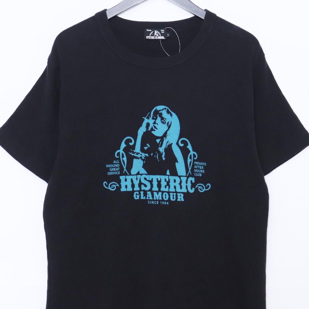 HYSTERIC GLAMOUR PRIVATE CLUB Tシャツ Lサイズ ブラック 02201CT16 