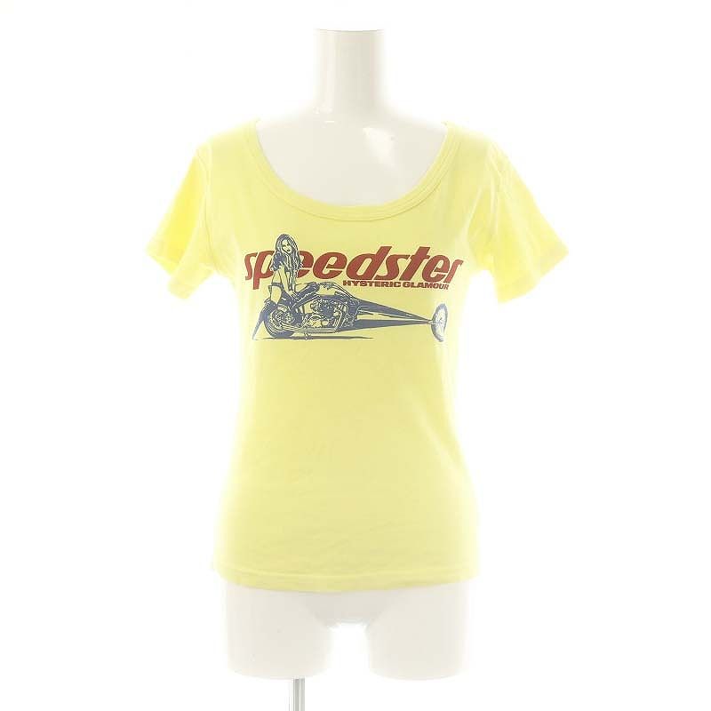 ヒステリックグラマー　 スピードスター グラフィックTシャツ 半袖　イエロー ヒステリックグラマー HYSTERIC GLAMOUR 25SS SPEEDSTER チビT