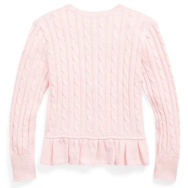 ラルフローレン ケーブルペプラムカーディガン