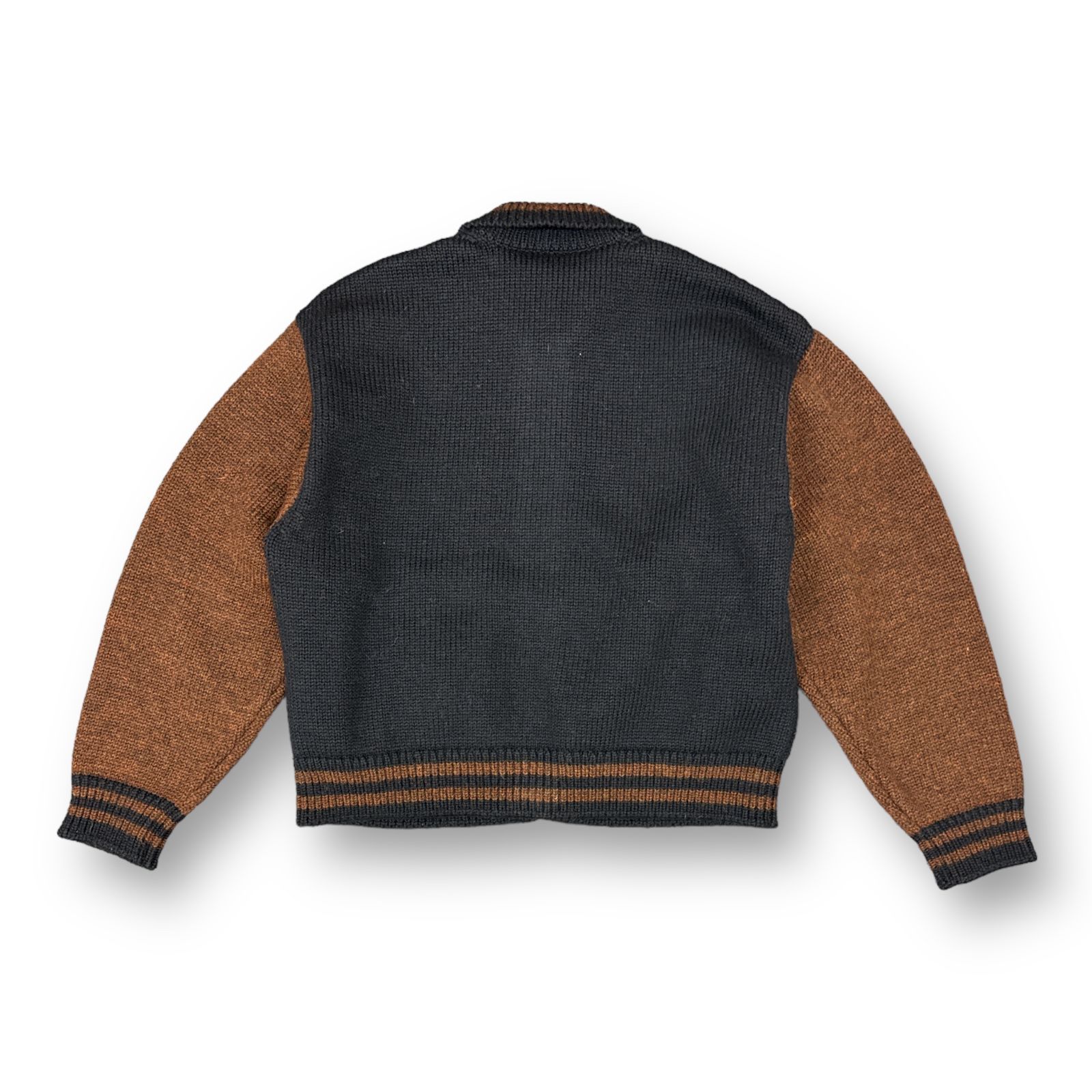 定価77000円 新品 refomed 23AW STADIUM KAUCHIN KNIT (NAVY×BROWN) REKN-002 カウチンニット  ジャケット リフォメッド 2 62125A - メルカリ