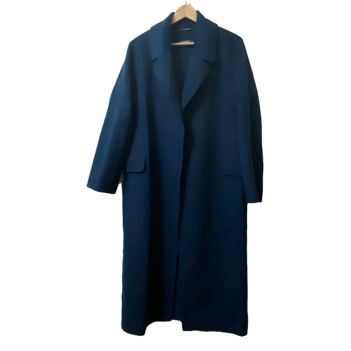 S Max Mara マックスマーラ コート サイズJ42 レディース - 901606296 ネイビー 長袖|ピュアヴァージンウール|ダブルフェイスコート|秋|冬