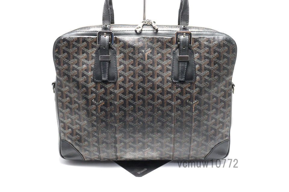 希少美中古□GOYARD アンバサードPM レザー ビジネスバッグ ブリーフ 