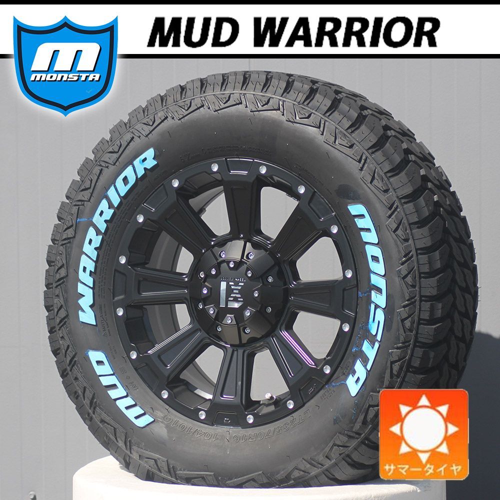 ナット付 デリカD5 エクストレイル CHR クロスロード ジューク CX5 タイヤホイールセット 16インチ DeathRock デスロック MONSTA MUDWARRIOR 235 70R16 or 215 70R16 FFCRYSTALESIA_COM