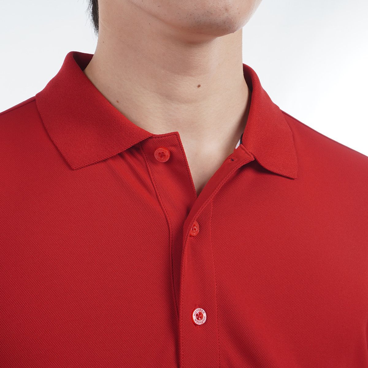 トミーヒルフィガー ゴルフ ポロシャツ メンズ 半袖 シャツ 鹿の子 吸水速乾 UVカット 抗菌防臭 ゴルフウェア ブランド 総柄 ボーダー ロゴ 春 夏 秋 THMA514 トミーヒルフィガー ゴルフ ポロシャツ メンズ 半袖 シャツ 鹿の子