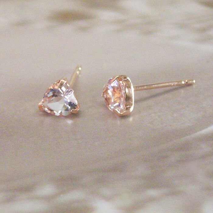 ピアス アクセサリー k18pg 18金ピンクゴールド モルガナイト 計0.30ct  