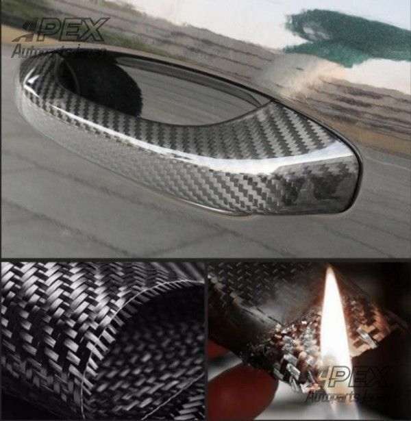 ◆ポルシェ マカン macan 2014-2020 年高品質 カーボン ドアハンドルフレーム スッテカー カバー 4ｐセット